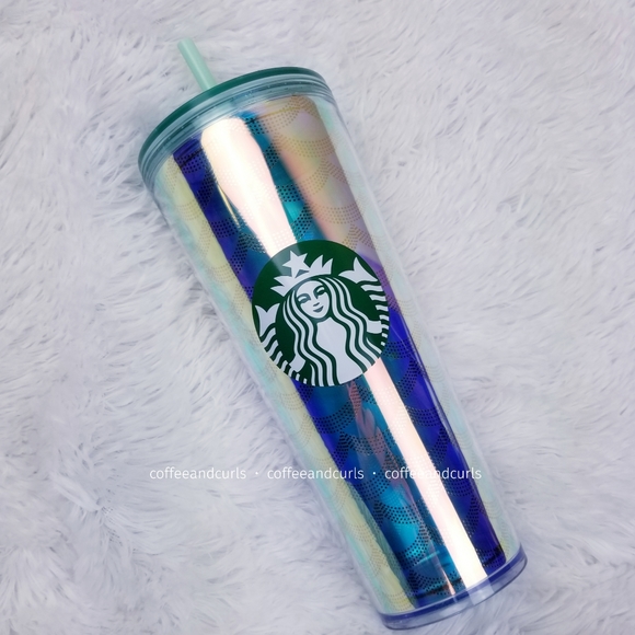 Starbucks Iridescent Geometric Scale Cold Cup NWT - Picture 6 of 12